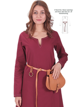 FREYA Cotton Burgundy - Medieval Viking Underdress